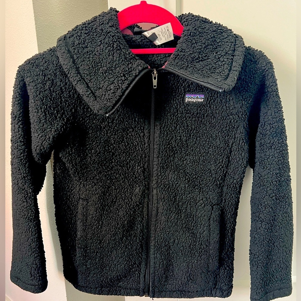 Patagonia Girls Los Gatos black Sherpa jacket size small S 8